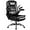 Black, variant on LEMBERI Office Desk Chair, Big and Tall Managerial Executive Chair, High Back Computer Chair, Ergonomic Adjustable Height PU Leather Chairs with Cushions Armrest for Long Time Sitting (Black)