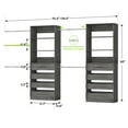 thumbnail image 4 of Homieasy Adjustable Closet Organizer System (6-15Ft) with 8 Wooden Drawers & Modular Tower ,Walk-In Wardrobe Storage with 4 Hanging Rods, Expandable Garment Rack,Gray Oak, 4 of 7