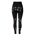 thumbnail image 3 of FASHOFT Valentine's Day Leggings for Women Casual Love Heart Graphic Pants High Waist Tummy Control Comfortable Yoga Tights Black L, 3 of 3