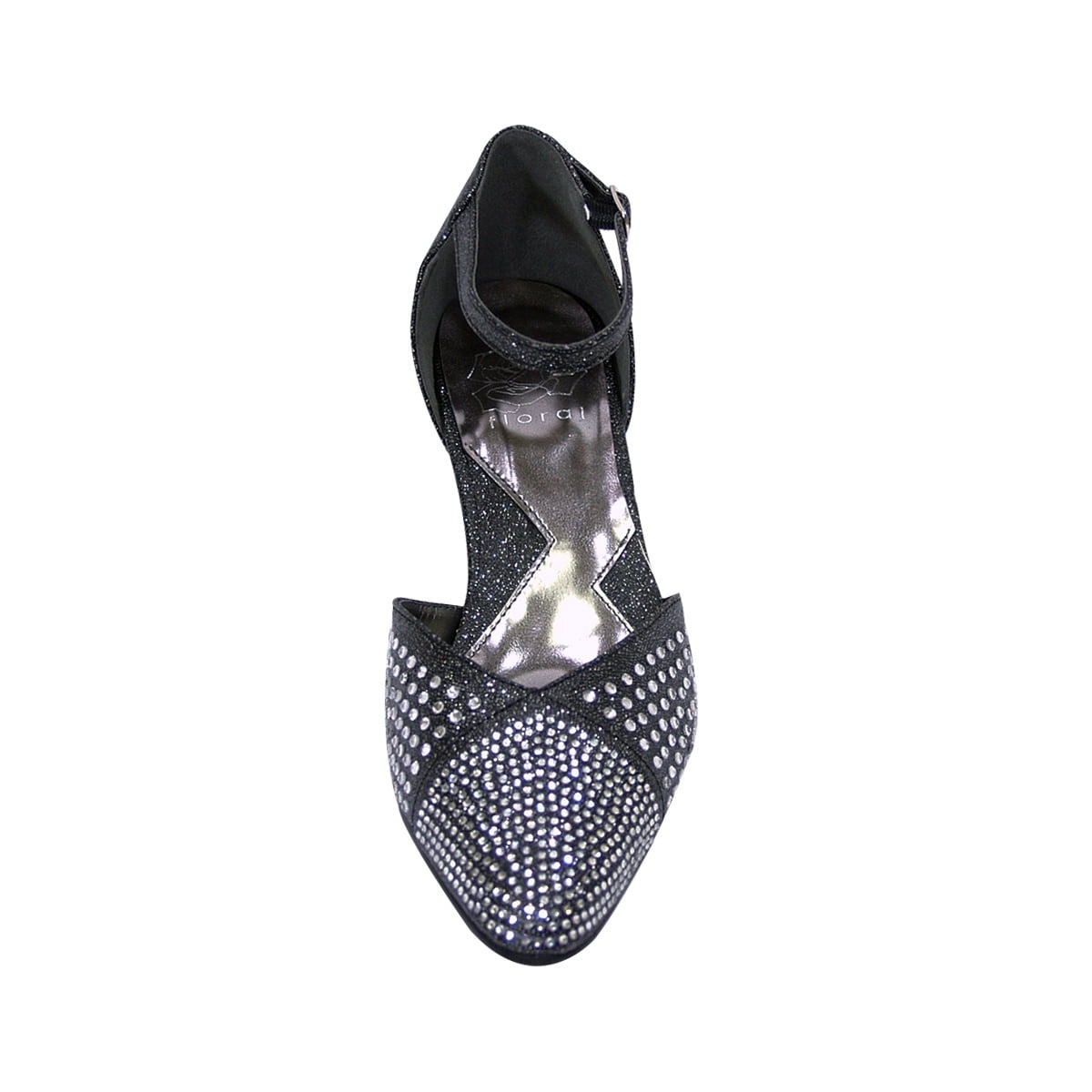 Fic Women's Floral Rebecca Extra Wide Width Jewel Studded Pump