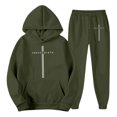 thumbnail image 4 of Christmas Sweaters Letter Print Hoodie Tracksuit Casual Pullover Hooded Sweatshirt With Jogger Pants Outfit For Daily Streetwear And Comfort Wear Ugly Christmas Sweaters, 4 of 4