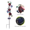 thumbnail image 1 of Luz Solar Lámpara solar para césped, artesanía, enchufe de tierra de hierro, luz de 600 mAh, decoración de jardín (mariquita), 1 of 6