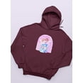 thumbnail image 3 of Anime Couple W Scarf Hoodie Women -Image by Shutterstock, Female 4X-Large, 3 of 4
