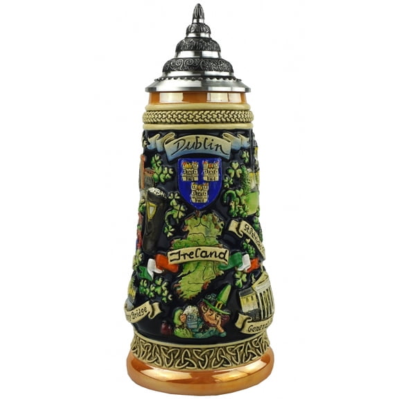German Beer Stein Dublin Stein 0.5 liter tankard, beer mug