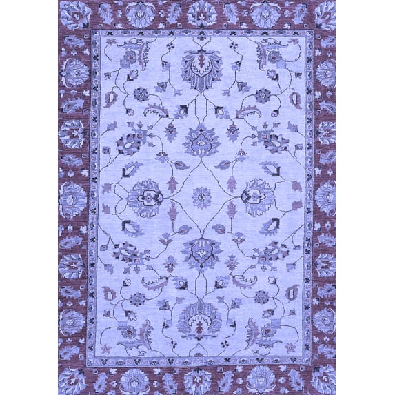 Ahgly Company Indoor Rectangle Abstract Blue Modern Area Rugs, 7' x 10'