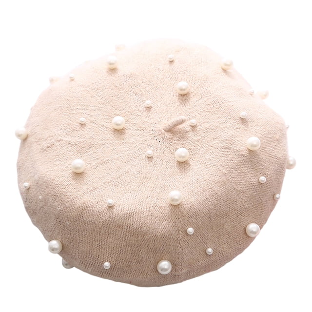 Sombrero Qarigey Boina perla invierno moda diseño elegante transpirable beige