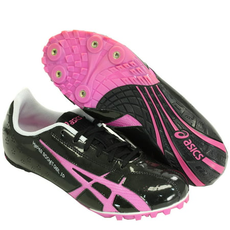 ASICS G953Y 9021 WOMEN'S HYPER ROCKET GIRL SP 3 TRACK SPIKES BLACK/RASPBERRY (Best Indoor Track Shoes)