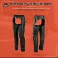 thumbnail image 2 of Daniel Smart Motorcycle Leather Chaps All Season Unisex Assless Chaps with Customizable fit & Carry Pockets, 2 of 5