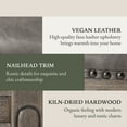 thumbnail image 4 of Maven Lane Alexander Counter Stool, Reclaimed Oak with Vegan Leather, Set of 4, 4 of 6