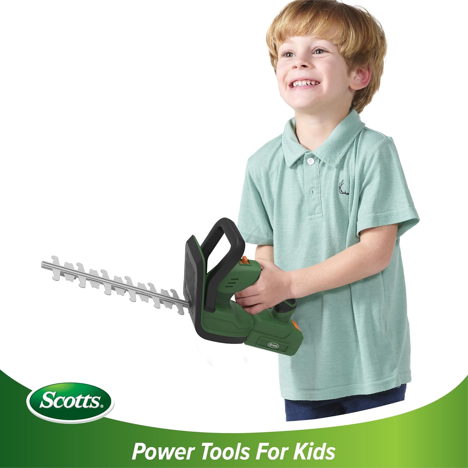 Scott's Role Play Kids Hedge Trimmer - Battery Operated Hedge Trimmer for Kids - Fun Pretend Play Tool for Outdoor Experience - Safe and Realistic Design for Little Landscapers. Ages 3+