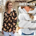 thumbnail image 6 of DISNIMO Capybara Floral Printed Sweatshirts for Women V Neck Hoodies Long Sleeve Shirts Waffle Hooded Sweatshirt for Fall Winter, S, 6 of 7