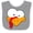 Heather and White, variant on Inktastic Thanksgiving Goofball Turkey Face Boys or Girls Baby Bib