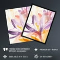 thumbnail image 2 of Artery8 Purple Yellow Crocus Flowers Watercolour Light Living Room Extra Large XL Wall Art Poster Print, 2 of 5