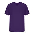 thumbnail image 4 of IROINNID Men's Solid Fitness V-neck Short-sleeved Training T-shirt, 4 of 8