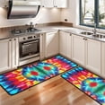 thumbnail image 3 of Kitchen Rugs Sets Of 2,Vibrant Tie Dye Symmetry Anti Fatigue Kitchen Mat Rugs Non Slip Washable,Decorative Kitchen Floor Mats for Kitchen,Sink,Laundry,17"x47"+17"x47", 3 of 5