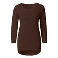 thumbnail image 5 of Harpily Women's Fashionable Long Sleeve Pullovers Loose Fuzzy Jumper Sweater Brown XXXXL, 5 of 7