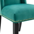 thumbnail image 6 of Modway Baron Performance Velvet Dining Chairs - Set of 2 in Teal, 6 of 9