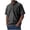 Black, variant on Man Dressy Casual Man Casual Solid-Color Button Open and Close Vintage Short Sleeve Lapel Blouse Shirt Top Light Blue XXL