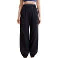 thumbnail image 2 of Women's Gym Workout Joggers Pants Stretchy High Waisted Athletic Yoga Pants Womens Casual Solid Loose Fits Lightweight Breathable Sports Running Sweatpants, 2 of 9