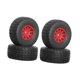 thumbnail image 2 of 4 Piezas Neumáticos para Coche RC Crawler Perfke 1/14 Rojo, 2 of 9