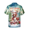 thumbnail image 2 of Merry Christmas Santa Reindeer Antlers Brittany Spaniel Sleigh Xmas Winter Holiday Hawaiian Shirt Breathable Summer Unisex Merch Brittany Dog Lover Gifts Idea - 00023, 2 of 6