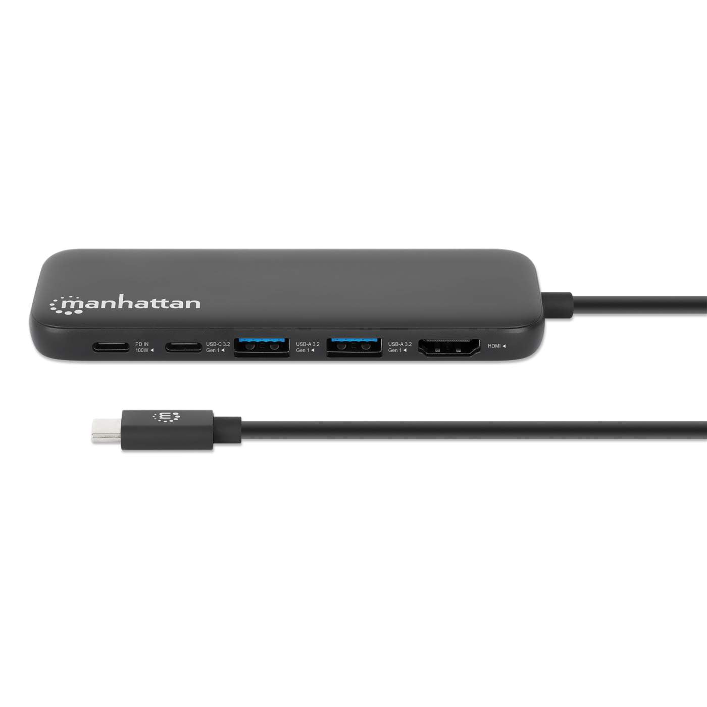 Manhattan USB-C Docking Station with 100 W PD / 4K HDMI 5-in-1 Multiport USB Hub