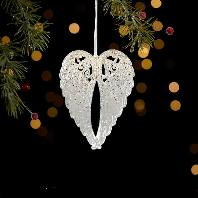 Plastic Pendant Christmas Tree Ornament Snowflake Flower Garland Bowknot Pendant Plastic Decor for Holiday 1Pcs 11x15x0.5cm【I】 Rkxzt