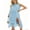 Blue, variant on Womens Summer 2 Piece Outfits Sleeveless Mock Neck Lace Patchwork Vest Tops and Irregular Hem Long Skirt Set