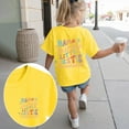 thumbnail image 2 of Gubotare Girls Tennis Tops Girl's Crop Top Graphic Tee Summer Round Neck Short Sleeve Pattern T Shirts (Yellow,Size 5-6 Years), 2 of 6