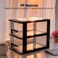 thumbnail image 4 of Cajón De Almacenamiento De Plástico Transparente Organizador, Caja De Cajón De Escritorio De 2 Niveles Con Cajones Corredizos A Prueba De Polvo Para Oficina,, 4 of 7