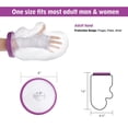 thumbnail image 2 of MEDOTS Purple Adult Hand Cover Protector for Shower Reusable 100% Waterproof Cast Covers for Shower hand Tight Seal Keeps Cast and Bandage Dry, 2 of 5