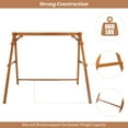 thumbnail image 4 of Zimtown Porch Swing Frame Swing Stand A-Frame 600lbs Wooden Brown 5FT, 4 of 9