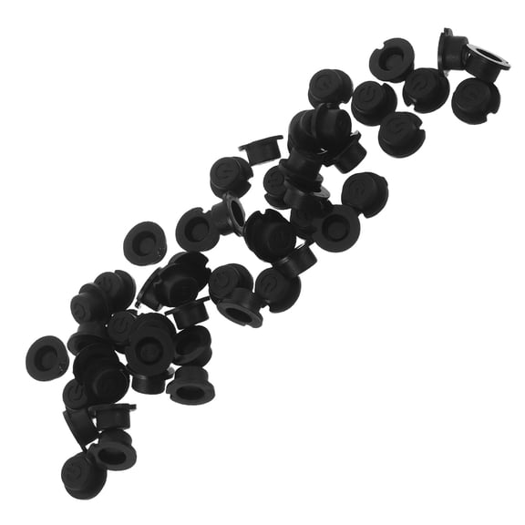 Milisten 50Pcs Easy Install Black Silicone Replacement Button Caps for Remote Controls and Electronic Devices