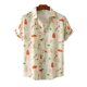 thumbnail image 3 of Camisas de manga corta con botones para hombres y mujeres Camisas hawaianas con estampado de hongos Camisas casuales con flores Camisas hawaianas, 3 of 5