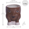 thumbnail image 4 of Ceramic Face Flower Pot Plant Pot Head Statue Desktop Decoration Coffee, 4 of 8