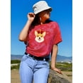 thumbnail image 2 of Royal Corgi W Crown Tie Dye Crystal Women -Image by Shutterstock, Female x-Large, 2 of 4