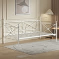 thumbnail image 3 of VECELO Metal Daybed Platform Frame, Bed Sofa for Living Room Guest Room, Twin Size, White, 3 of 10