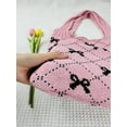 thumbnail image 3 of Crochet Tote Bag Heart Tote Cutecore Key Chain Cute Tote Bag Y2K Accessories Shoulder Bag Heart Bag Hobo Bag Y2k Knit, 3 of 7