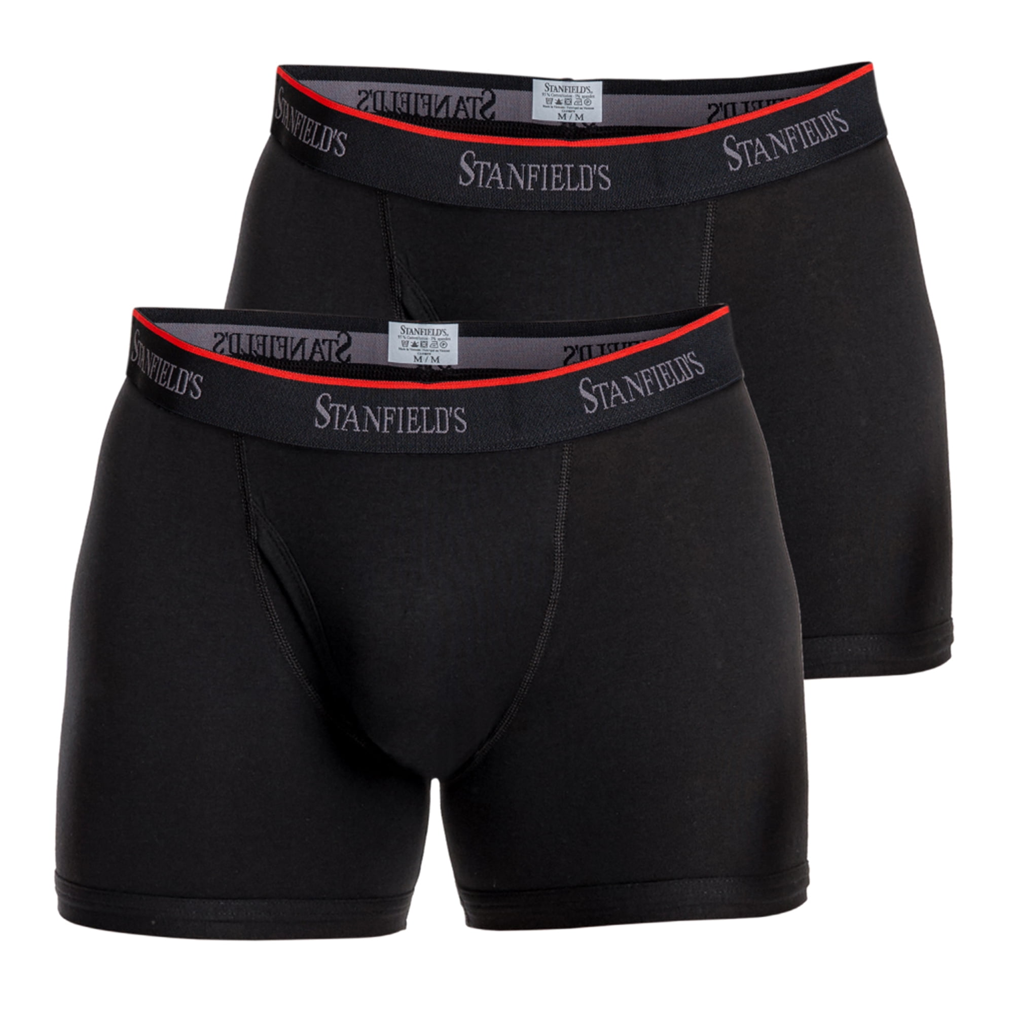 Stanfield's 2-Pack Adult Mens Cotton Stretch Boxer Briefs, Sizes S-5XL