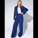 thumbnail image 4 of Conjuntos de 2 Piezas para Mujer: Blazer Elegante, Chaqueta, Pantalón Recto de Cintura Alta, Conjunto Informal de Negocios. Azul M, 4 of 10