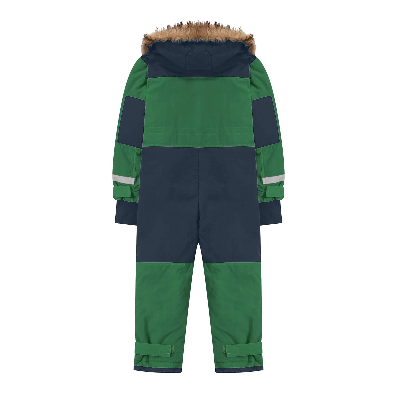 Gubotare Baby Boys' Snow Pram - Newborn Sherpa Hood One Piece Snowsuit - Cozy Polar Fleece Lined Winter Coat for Baby Boys Size 6 12 Months (Green,6-12 Months)