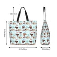 thumbnail image 4 of Japuie Cute Pug Dogs Print Shoulder Bag,Top Handle Shoulder Purses and Handbags,Tote Shoulder Bag for Women,Ideal for Shopping, Work, and School, 4 of 4