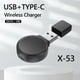 thumbnail image 2 of Cargador magnético de reloj de puertos duales USB tipo C inalámbrico para iWatch 7 6 5 4 FLhrweasw Nuevo, 2 of 5