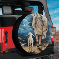 thumbnail image 3 of Lotusprinthandmade Christian Jesus and Lamb Animal Spare Tire Cover Without Backup Camera Hole 6 Sizes (30 in.), 3 of 7