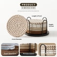 thumbnail image 4 of 8-piece coaster set, suitable for beverages, 4-inch large coasters protect tabletops from hot and cold drinks, multi-functional coasters, excellent home decorations, non-slip and easy to clean., 4 of 6