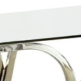 thumbnail image 4 of Benjara Modern End Table with Glass Top and Curved Chrome Legs, Silver and Clear, 4 of 5