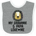 thumbnail image 3 of Inktastic Grammie and Papa Love Me Grandson Lion Boys Baby Bib, 3 of 4