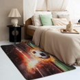 thumbnail image 3 of Football Sport Area Rugs for Bedroom Living Room - 3x5 ft - Football Carpet for Home Decor - Football Flames Patterned Decorative Indoor Small Rug - Washable & Soft & Non Slip & Low Pile (ZF&8046), 3 of 7