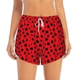 thumbnail image 4 of Lsque Ladybug Dotted Printed Women's Running Shorts with Liner Pockets,Elastic Quick Dry Workout Athletic Gym Yoga Shorts,Womens High Waist Shorts-Small, 4 of 9