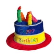 thumbnail image 1 of Sombrero de pastel de cumpleaños para adultos, sombrero de fiesta de disfraces para fiestas temáticas de festivales, 1 of 8